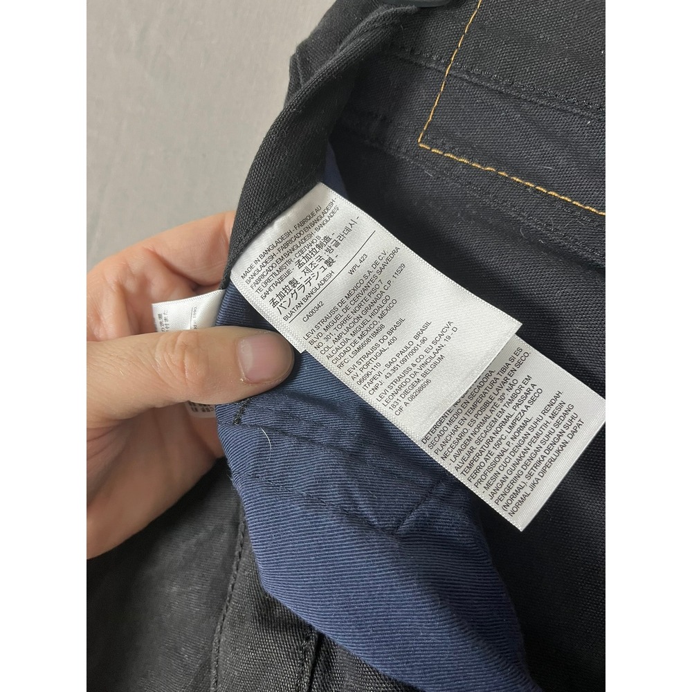 Levi's Workwear Fit Mens Canvas Pants 32x30 511 Slim Fit Black Stretch EUC - Picture 3 of 12
